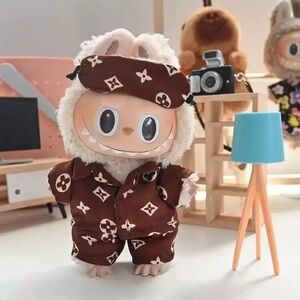 Labubu LV Pajama Set - 3 Piece - DOLL NOT INCLUDED (BROWN)